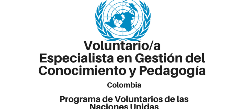 Voluntario/a Especialista en Gestión del Conocimiento y Pedagogía – con Voluntarios de Naciones Unidas