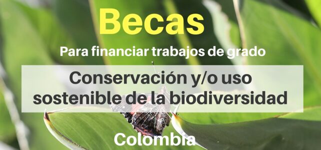 Becas del Fondo Colombia Biodiversa para financiar trabajos de grado e investigaciones