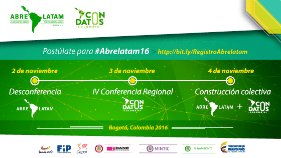 Convocatoria para participar en el evento de datos abiertos más importante de América Latina y el Caribe: Abrelatam / Condatos 2016