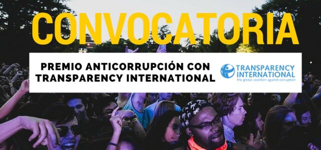 Convocatoria a Premio Anticorrupción con Transparency International