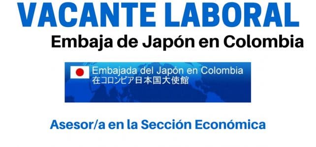 Convocatoria laboral con la Embajada de Japón en Colombia
