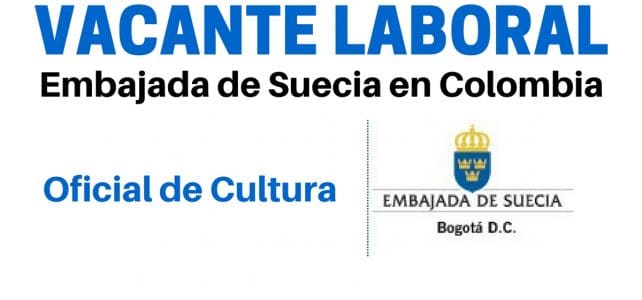 Vacante laboral con la Embajada de Suecia en Colombia