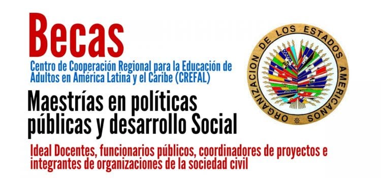 Becas de la OEA para maestrías en políticas públicas y desarrollo Social