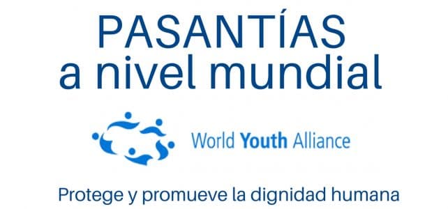 World Youth Alliance busca pasantes a nivel mundial: en Asia, África, Europa o Medio Oriente