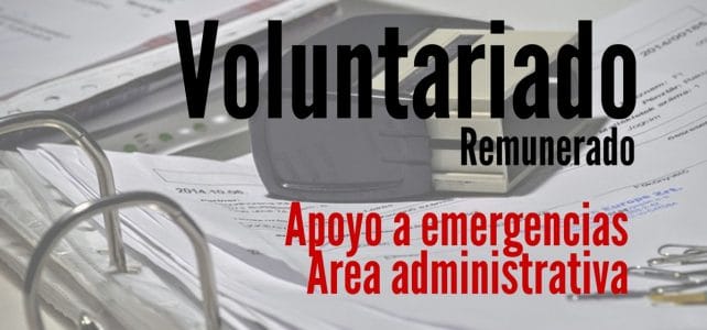 Voluntariados remunerados en apoyo a emergencias