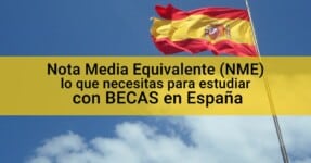 Becas en España: Nota media equivalente